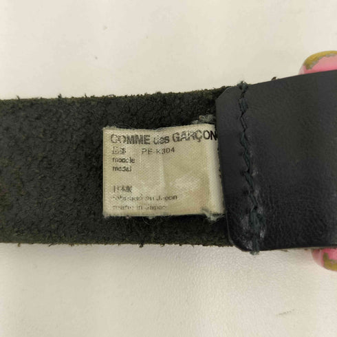 コムデギャルソン COMME des GARCONS 06SS リップ&タン期 ピンク ペイントバックル レザーベルト メンズ